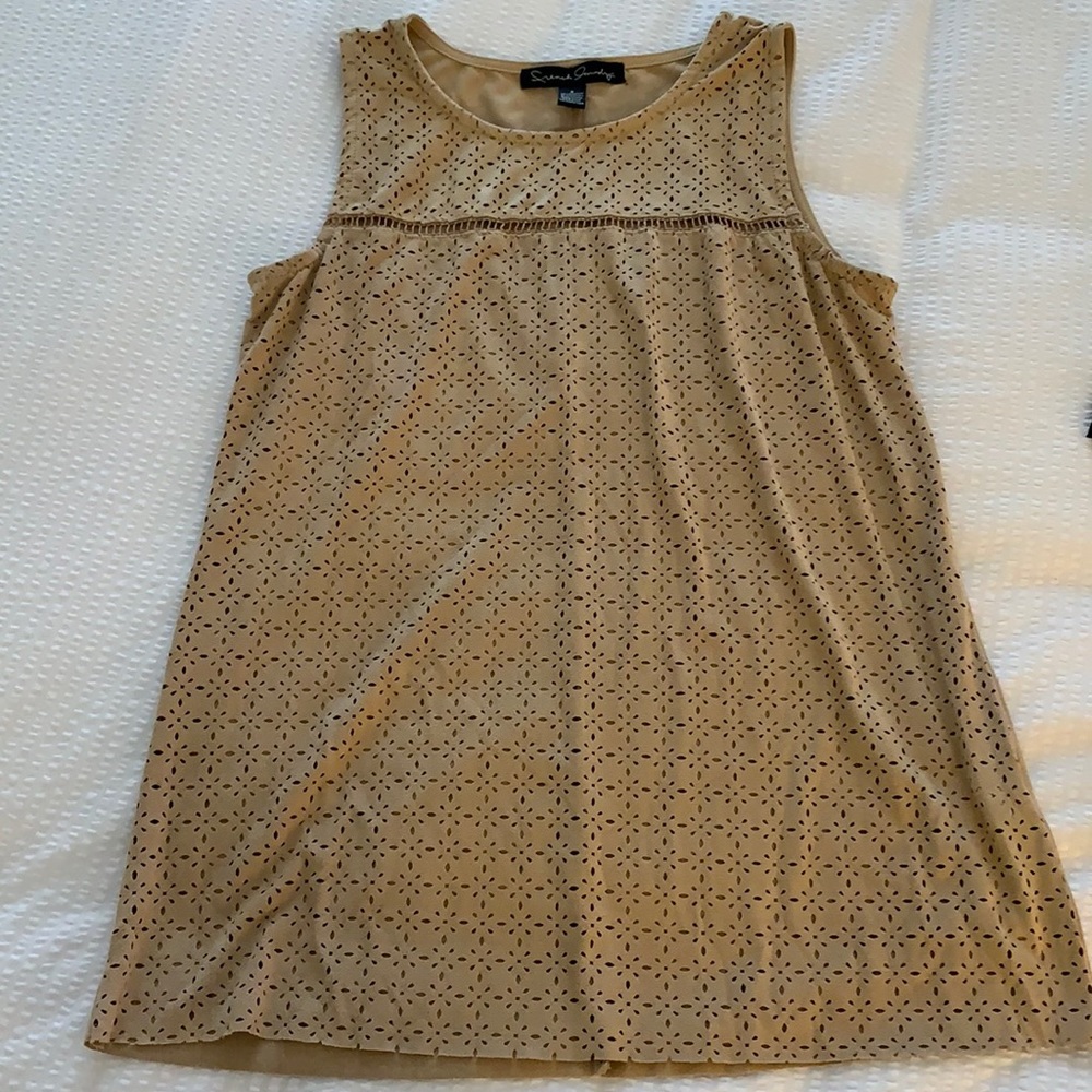 Tan suede tank top